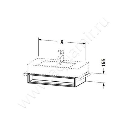 Тумба под раковину Duravit Vero VE601301818 размеры