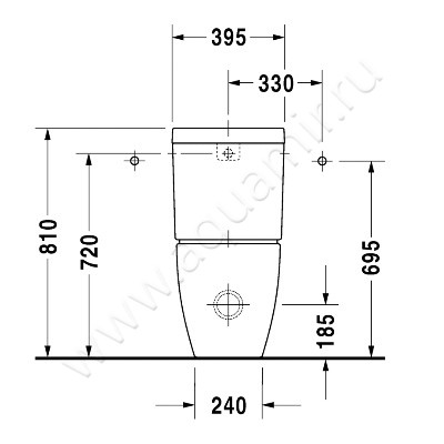 Унитаз-компакт Duravit HAPPY D.2 2134090000 + 0934100005 + 0064590000 размеры