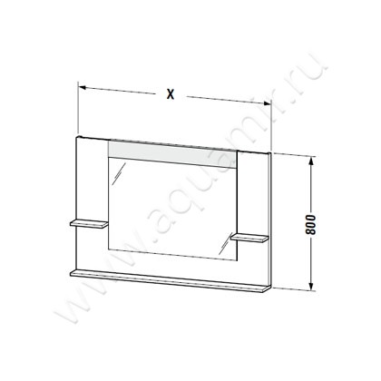 Зеркало с подсветкой Duravit Vero VE735201818 размеры