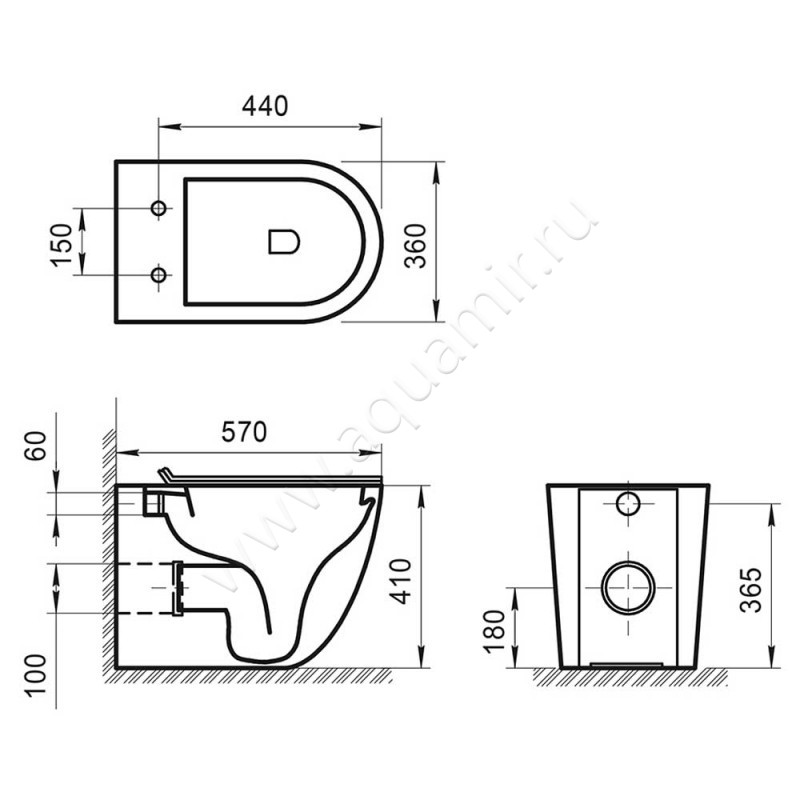 Унитаз приставной BelBagno SFERA-R BB2141CBR + BB2034SC размеры