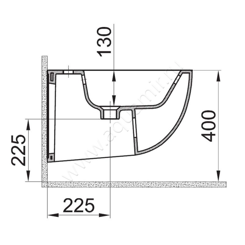 Унитаз подвесной Kale BABEL 00076736 размеры