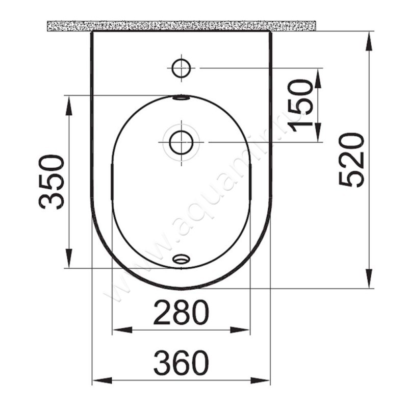 Унитаз подвесной Kale BABEL 00076736 размеры