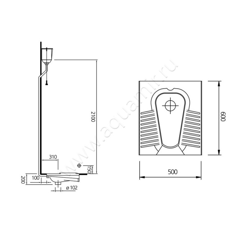 Чаша Генуя Kale OPTIMUM 00040971 размеры