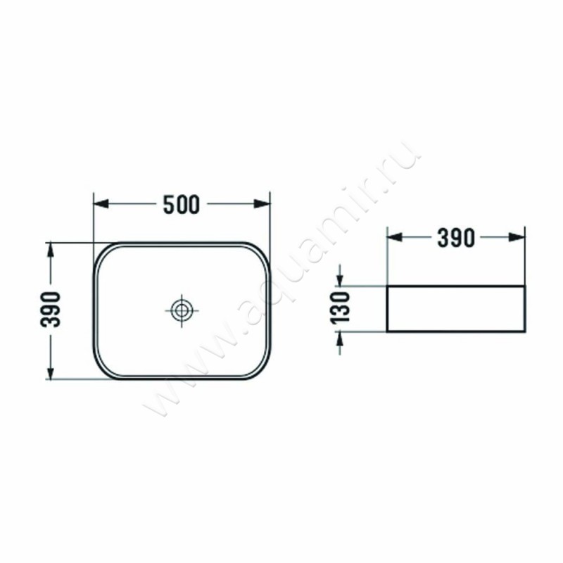 Раковина-чаша накладная Azario AZ-78109MH размеры