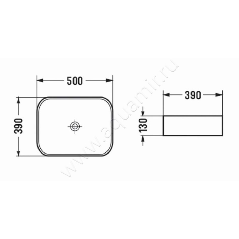 Раковина-чаша накладная Azario AZ-78109MB размеры