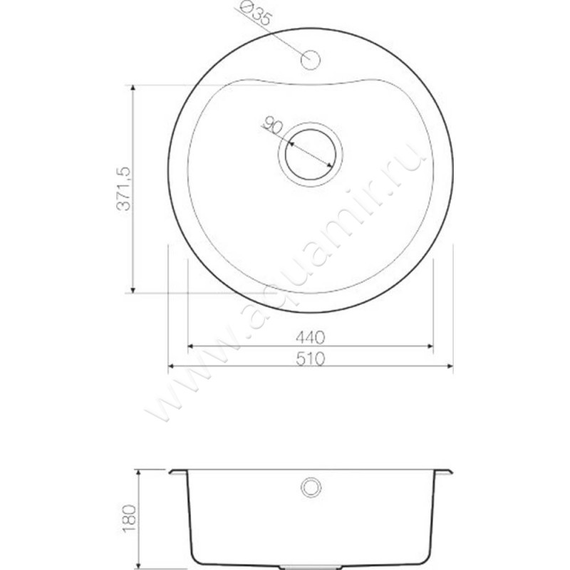 Кухонная мойка Omoikiri Saroma 4993007 размеры