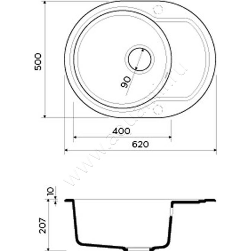 Кухонная мойка Omoikiri Manmaru 4993352 размеры