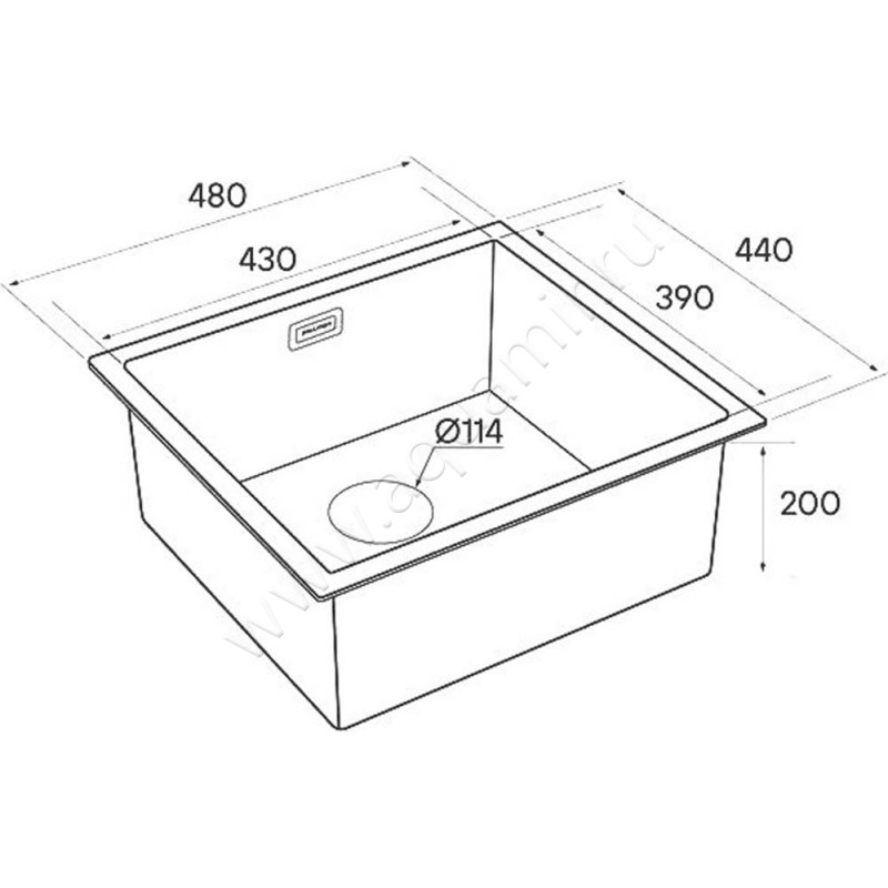 Кухонная мойка Paulmark Marx PM214844-GM размеры