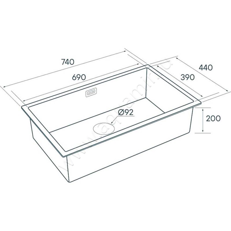 Кухонная мойка Paulmark Koher PM807444-BS размеры