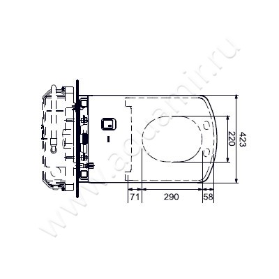Крышка с функцией биде для унитаза TOTO Neorest EW TCF994RWG#NW1 размеры