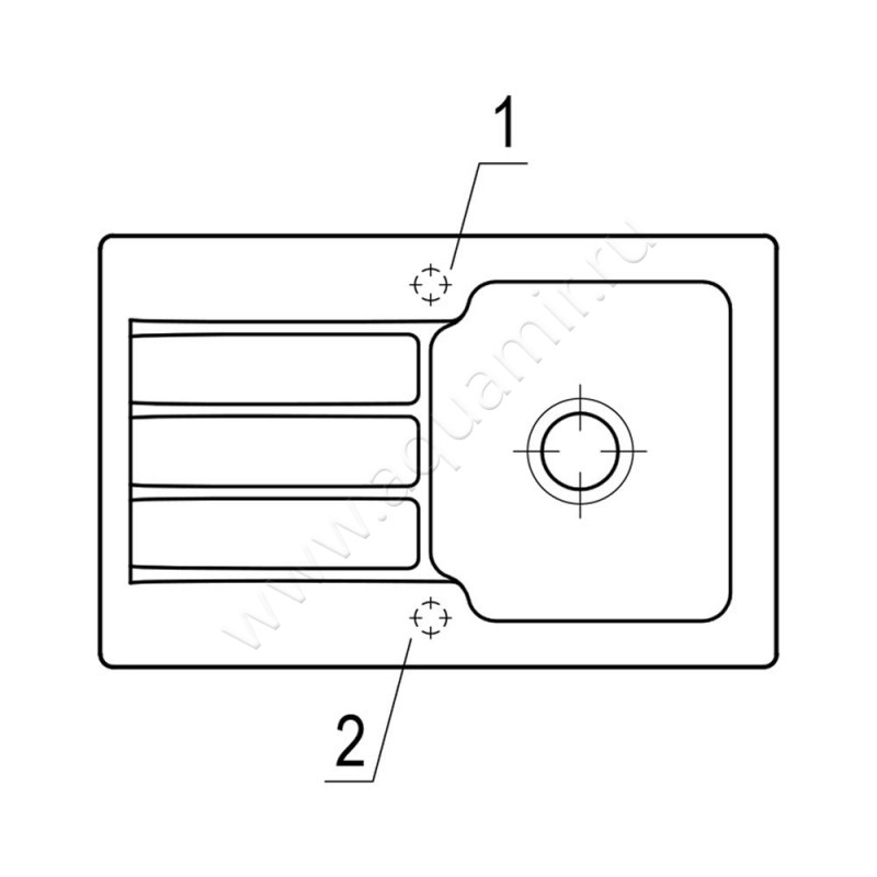 Кухонная мойка Villeroy & Boch Architectura 334001TR размеры