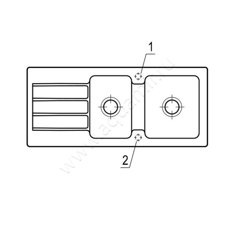 Кухонная мойка Villeroy & Boch Architectura 338001KR размеры