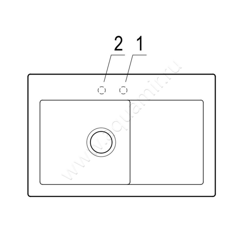 Кухонная мойка Villeroy & Boch Subway 67721FS5 размеры