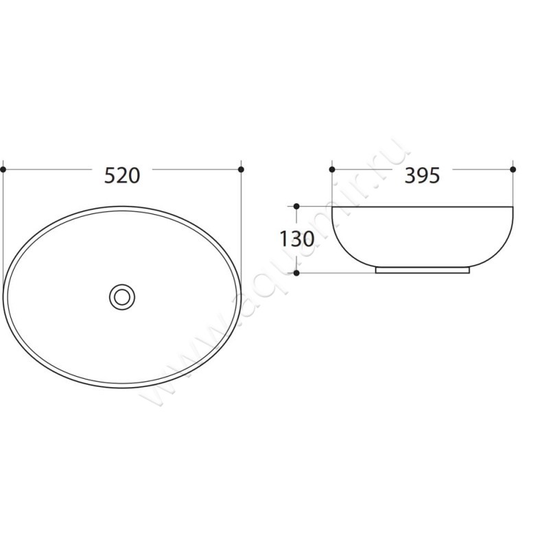 Раковина-чаша накладная Art&Max AM-78166 размеры