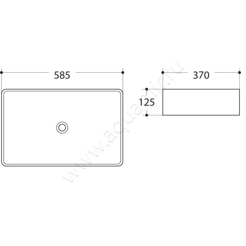 Раковина Art&Max AM-7655-X размеры