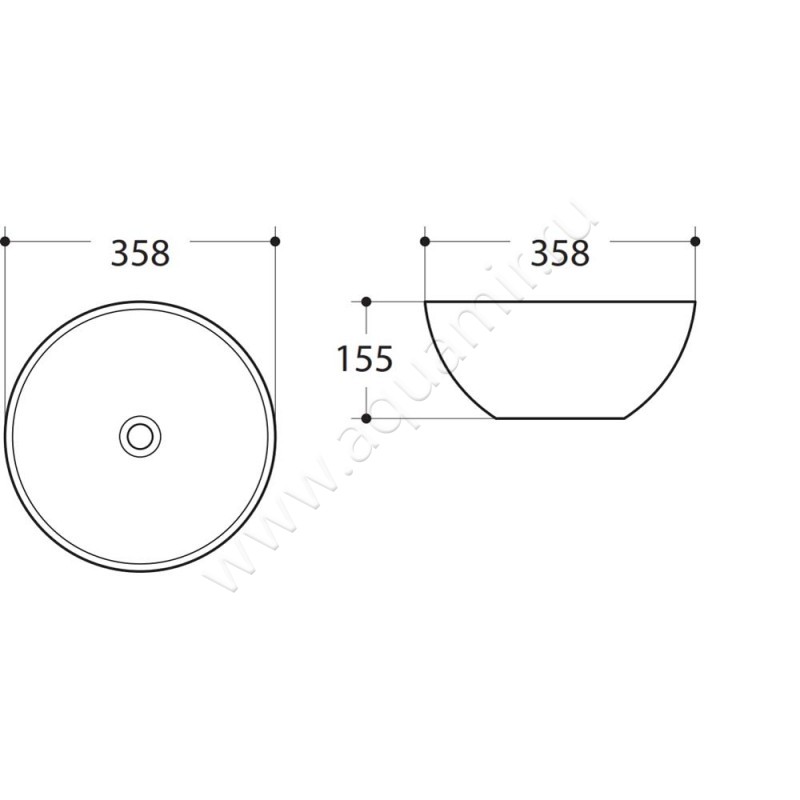 Раковина-чаша накладная Art&Max AM-107 размеры