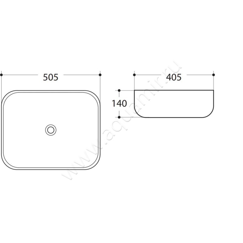 Раковина-чаша накладная Art&Max AM-78104 размеры