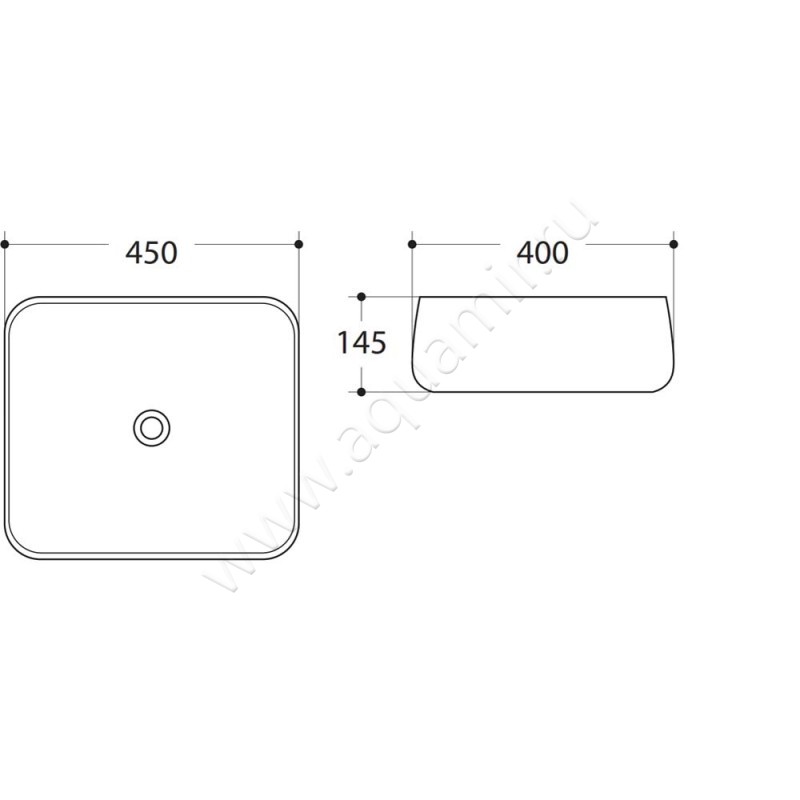 Раковина-чаша накладная Art&Max AM-78103 размеры