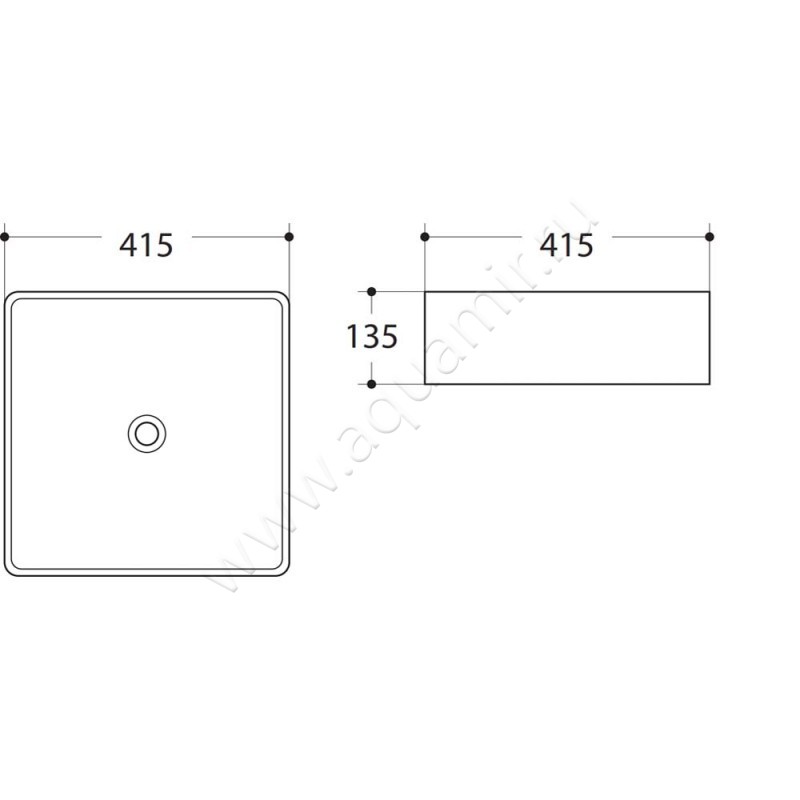 Раковина-чаша накладная Art&Max AM-7050-D размеры