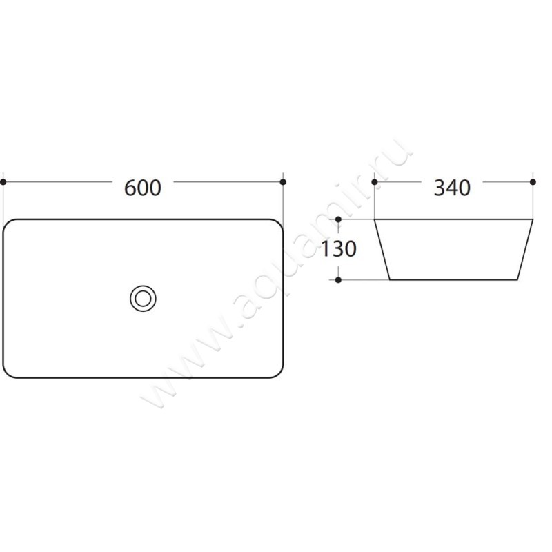 Раковина-чаша накладная Art&Max AM-7090-B размеры
