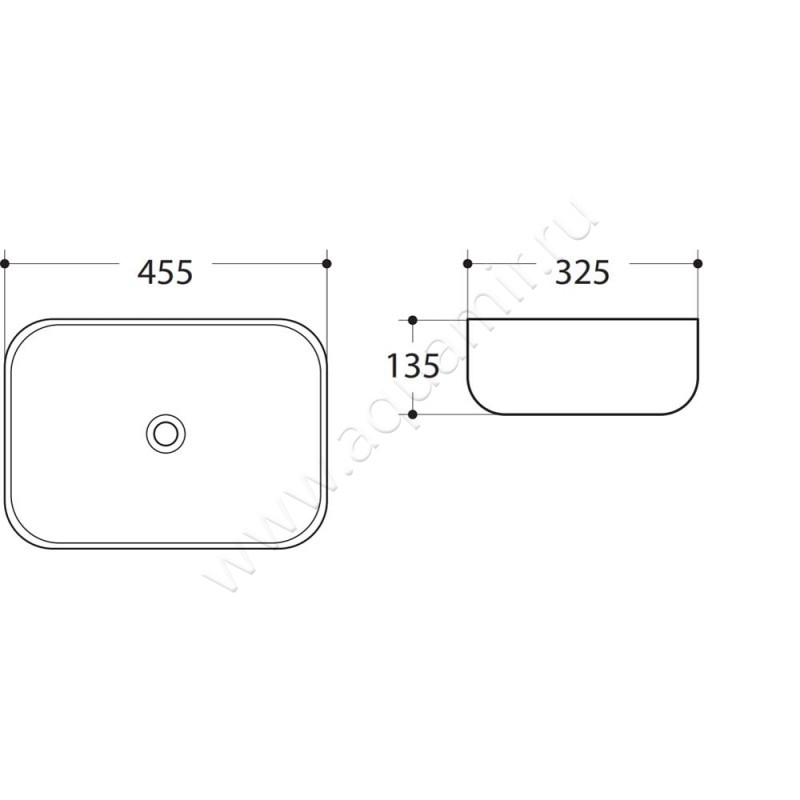 Раковина-чаша накладная Art&Max AM-78105 размеры