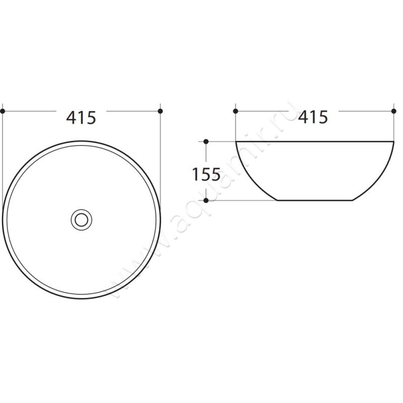 Раковина Art&Max AM-104-MB размеры