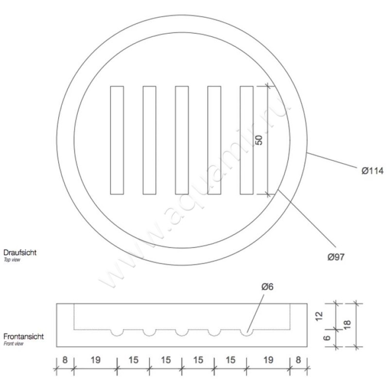Мыльница Decor Walther Stone 0973450 размеры
