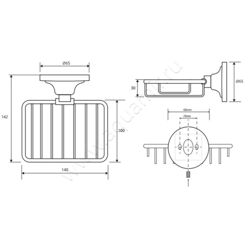 Мыльница подвесная Bemeta Retro 144308162 размеры