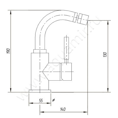 Смеситель для биде Migliore Fortis 27984 размеры
