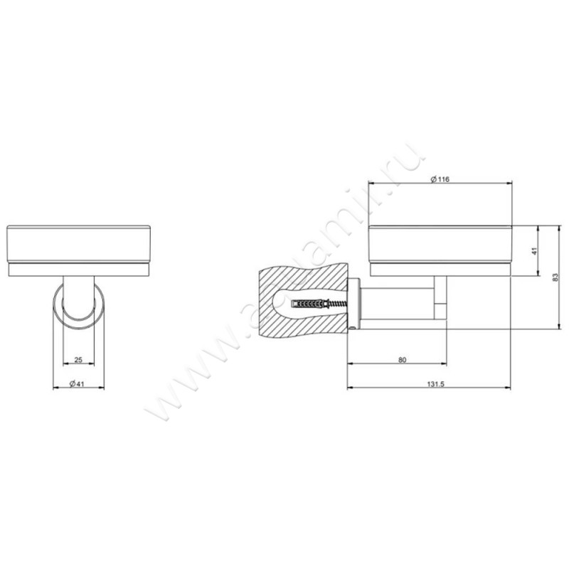 Мыльница подвесная Gessi Emporio 38803149 размеры
