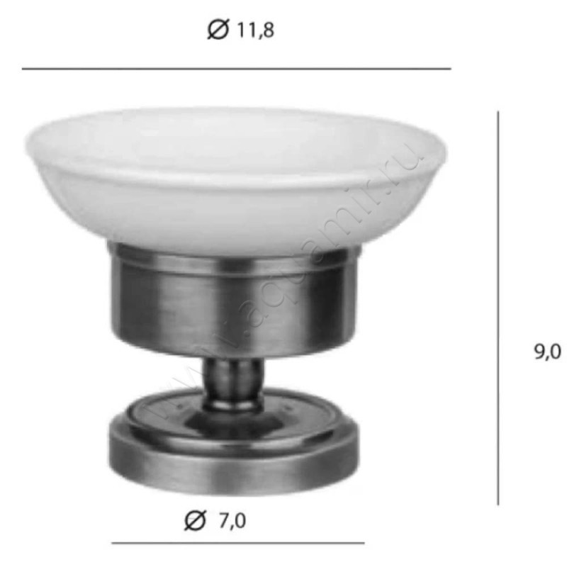 Мыльница Tiffany World Bristol TWBR160CR размеры