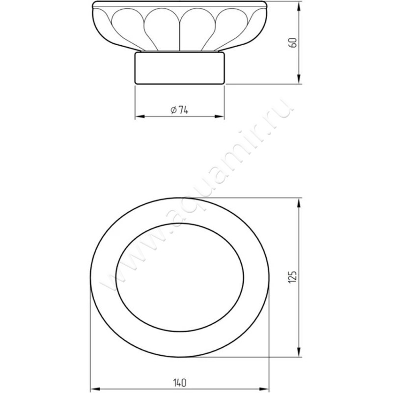 Мыльница Migliore Olivia 17478 размеры