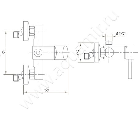 Смеситель для душа Migliore Fortis 18653 размеры