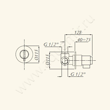 Встраиваемый смеситель для душа Migliore Fortis 18672 размеры