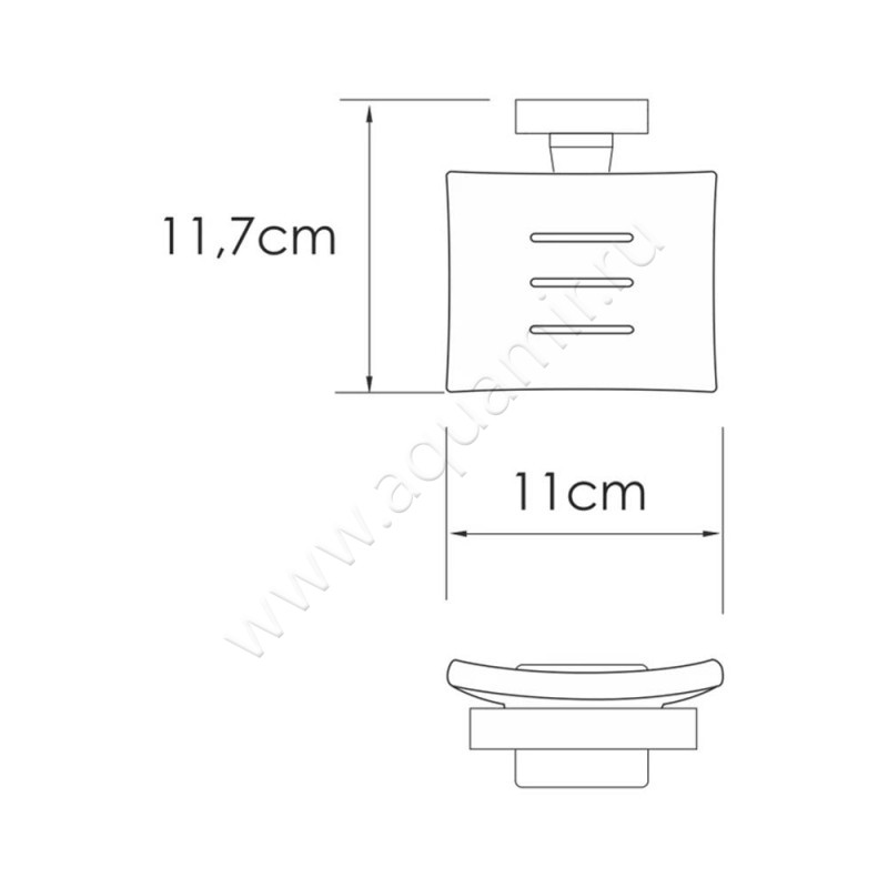 Мыльница подвесная Wasserkraft Rhin K8729 размеры