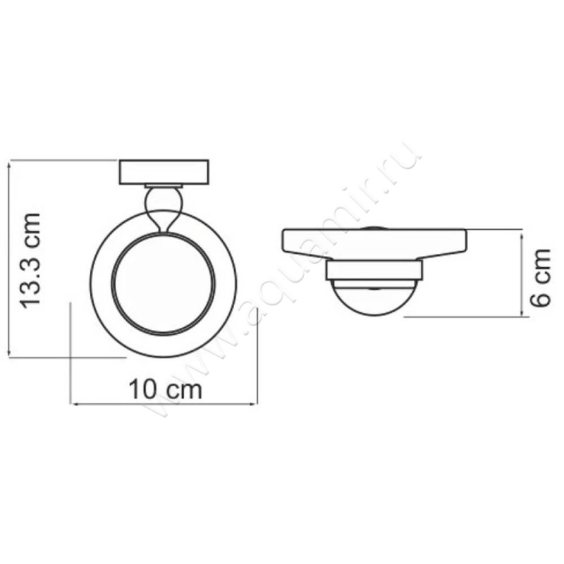 Мыльница подвесная Wasserkraft Regen K6929 размеры