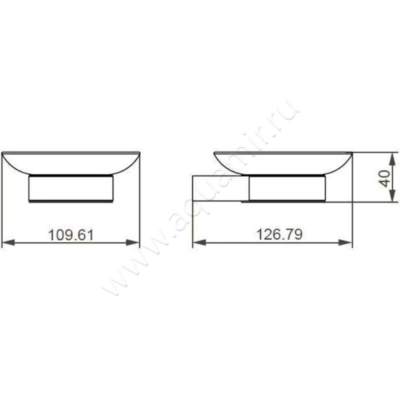 Мыльница подвесная Aquanet 5600 00241903 размеры