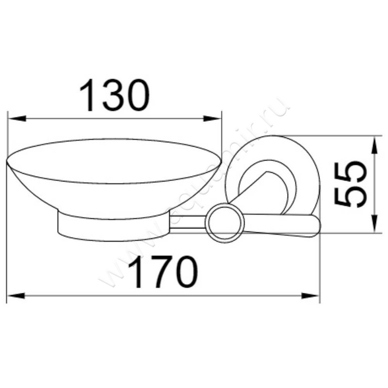 Мыльница подвесная Boheme Chiaro 10503 размеры