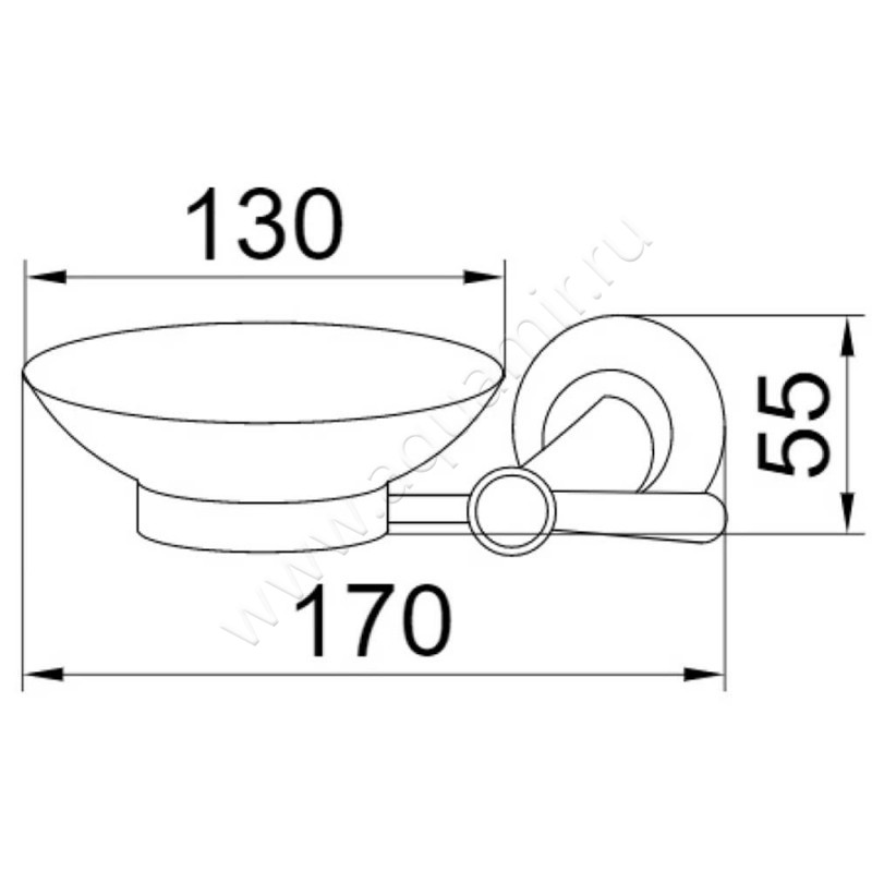 Мыльница подвесная Boheme Puro 10703 размеры