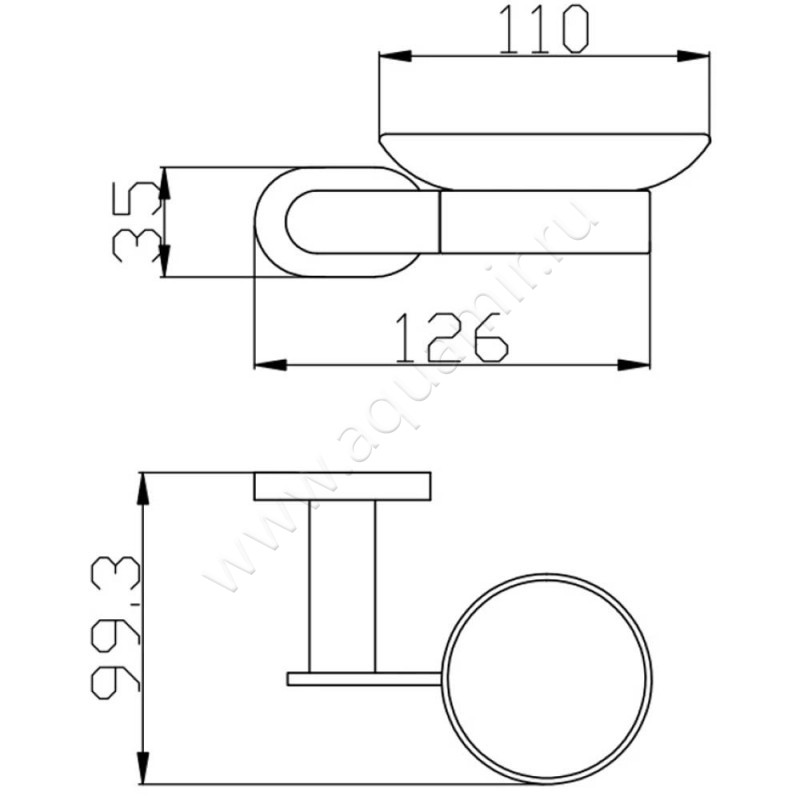 Мыльница подвесная Rav Slezak Yukon YUA0300 размеры