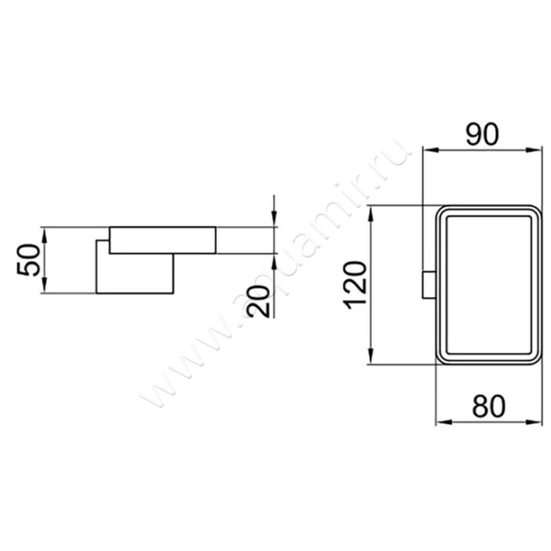 Мыльница подвесная Webert Living LV500101345 размеры