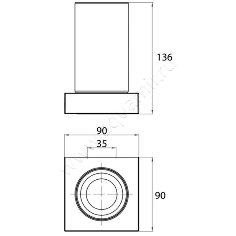 Стакан подвесной Emco Liaison 182000101 размеры