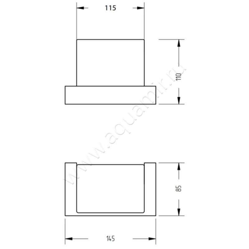 Стакан подвесной Migliore Kvant 30232 размеры