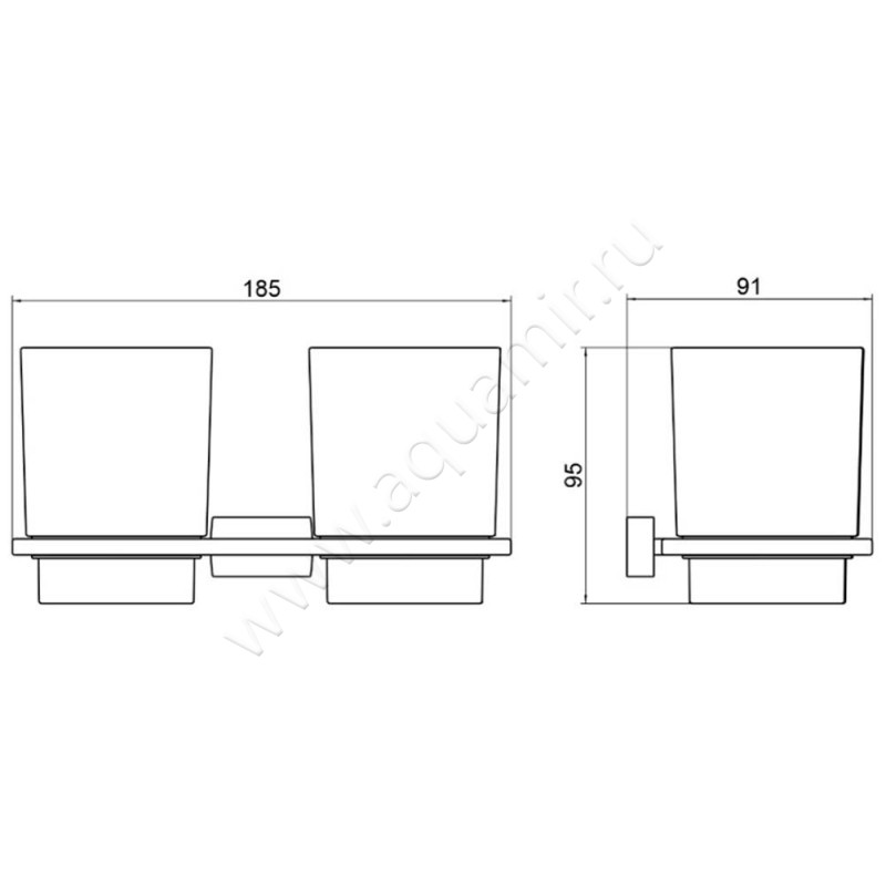 Стакан подвесной Timo Torne 4303417 размеры