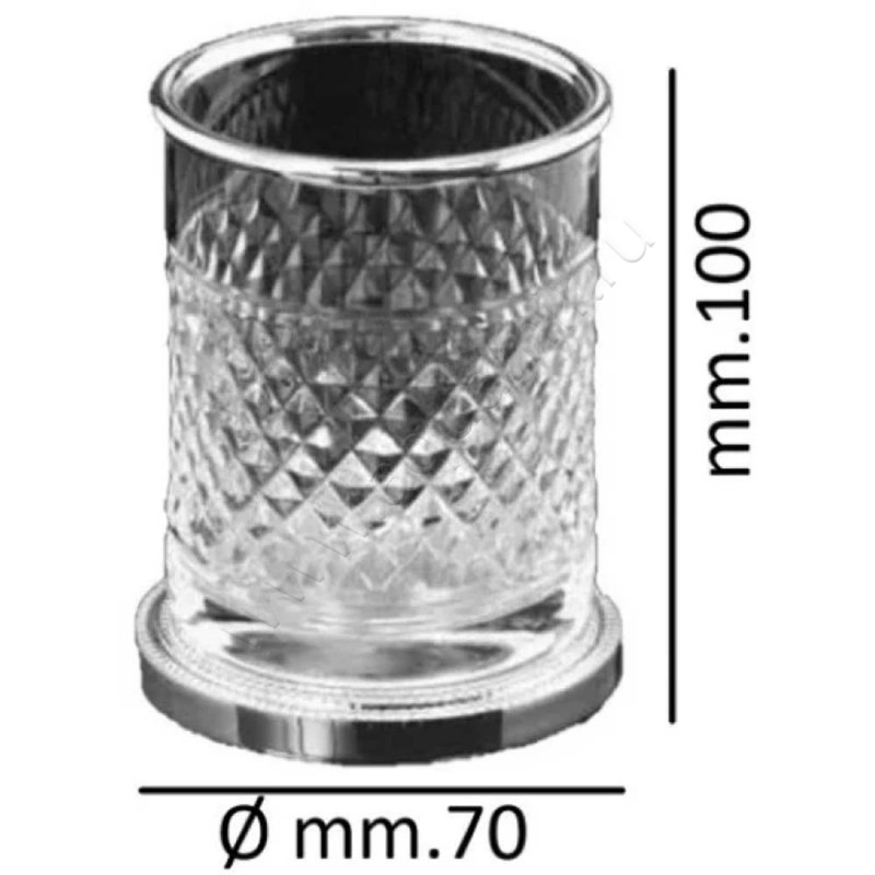 Стакан настольный Boheme Aura 10252CR размеры