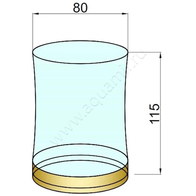 Стакан настольный Boheme 10213 размеры