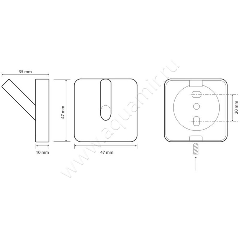 Крючок Bemeta Solo 139106172 размеры