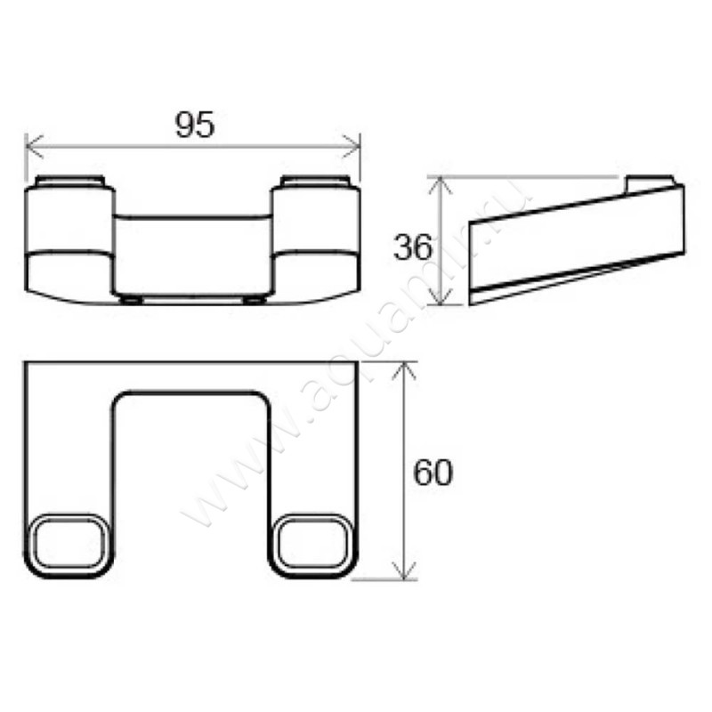 Крючок Ravak 10 X07P352 размеры