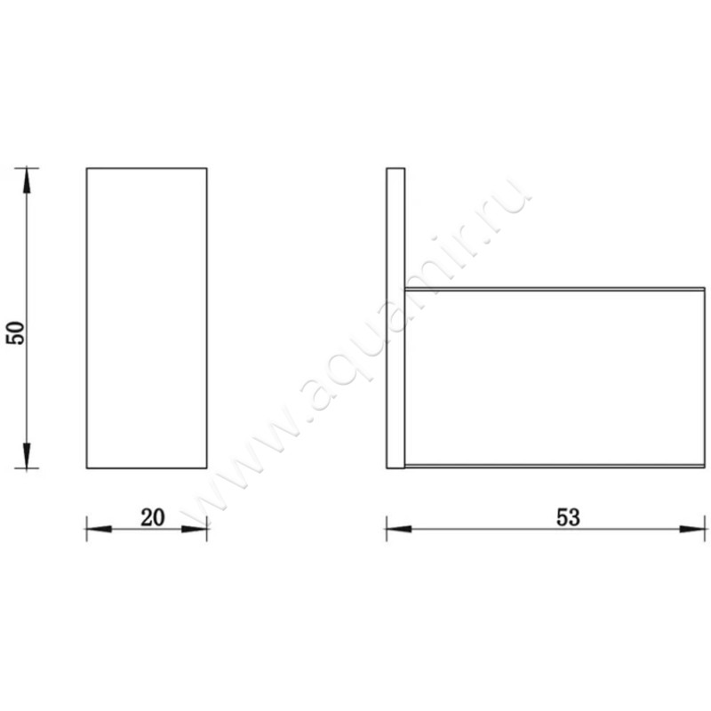 Крючок Whitecross Cubo CU2410BL размеры