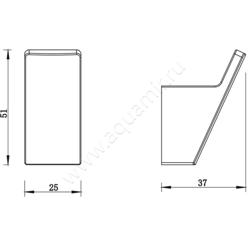 Крючок Whitecross Cubo CU2415GM размеры